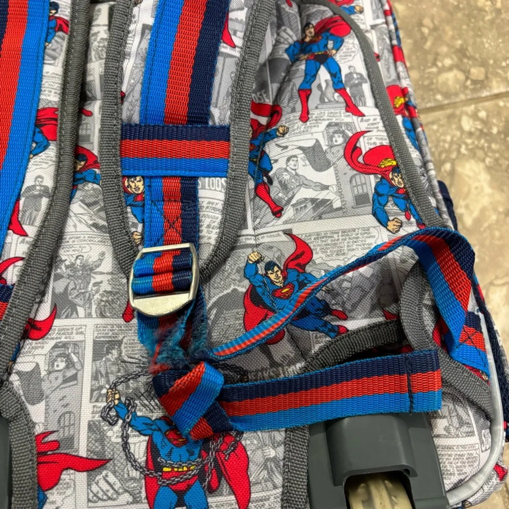 Pottery Barn Kids DC Superman Rolling Backpack‎